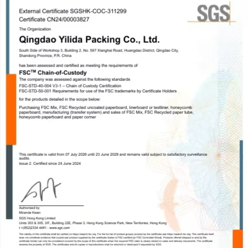 Qingdao Yilida Packaging a desfășurat un curs special privind Sistemul de management al lanțului de aprovizionare și cerere FSC.